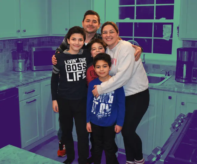 Family who has benefitted from Home Repair Services