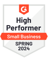 G2 Spring 2024 High Performer Small Business
