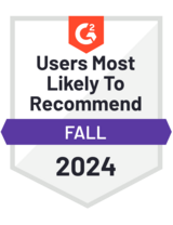 G2 Fall 2024 Users Most Likely To Recommend