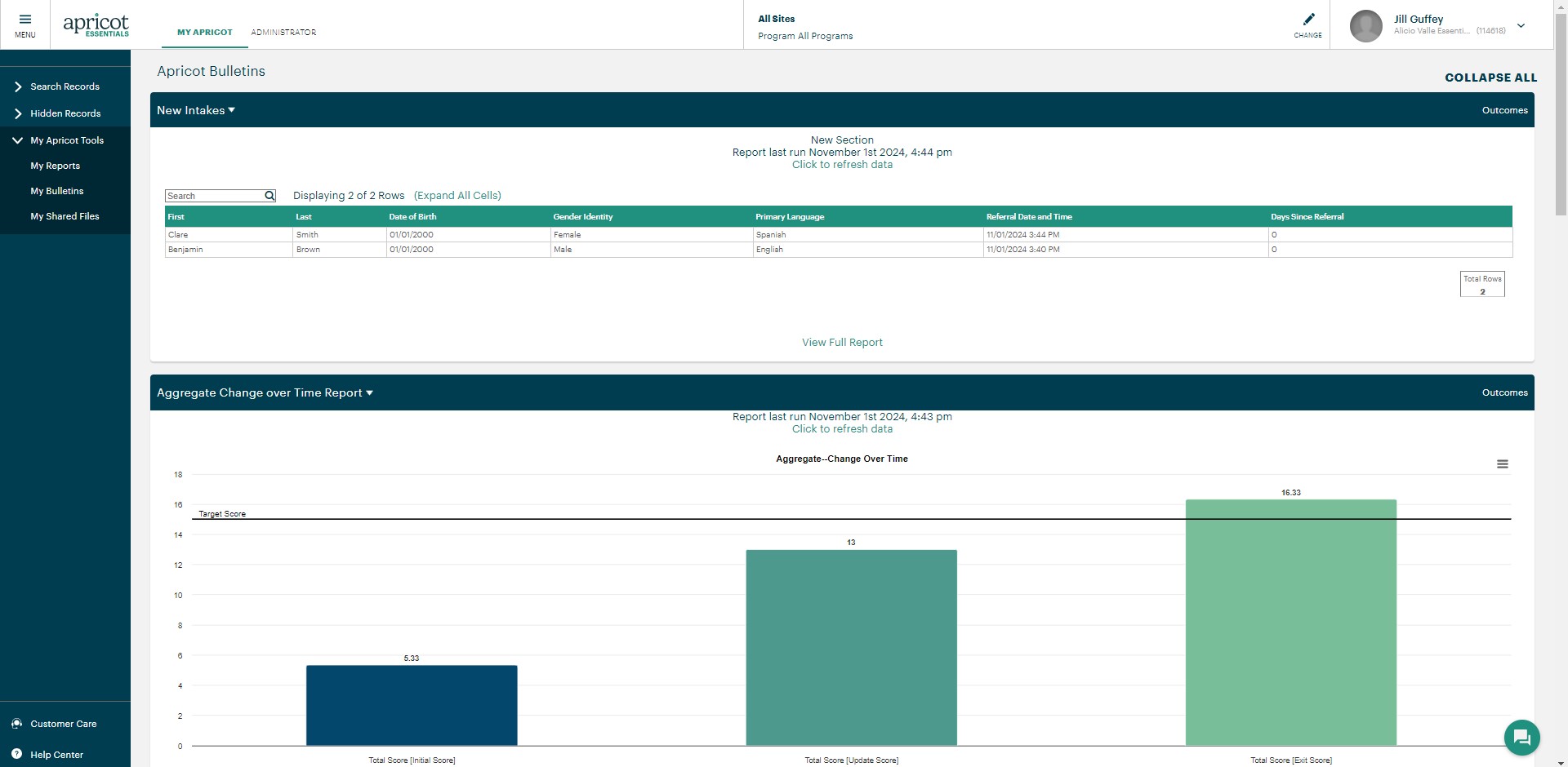 Bulletins dashboard in Case Management