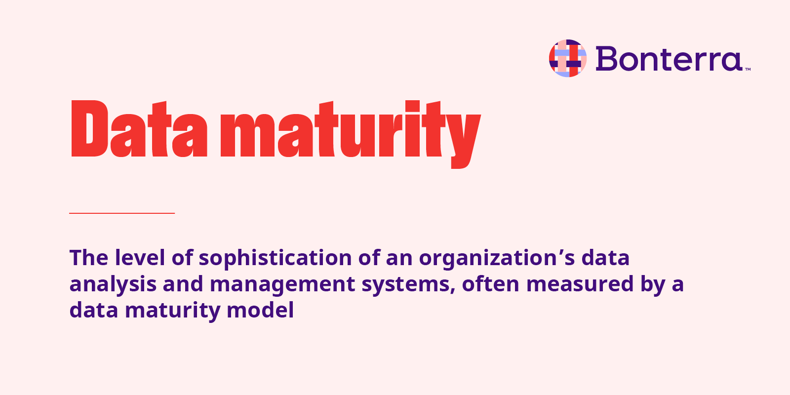 The definition of data maturity, also included in the text below