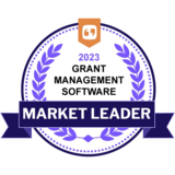 Grant Management Software 2023 Market Leader badge from Featured Customers software review platform