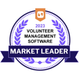 Volunteer Management Software 2023 Market Leader Badge from Featured Customers software review platform