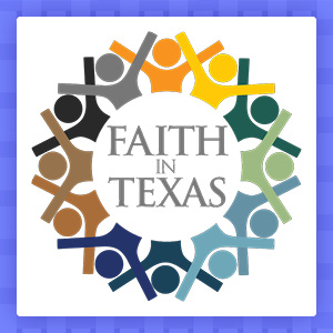 The image is a logo for the organization Faith in Texas, which uses custom email templates in its grassroots nonprofit marketing campaigns.