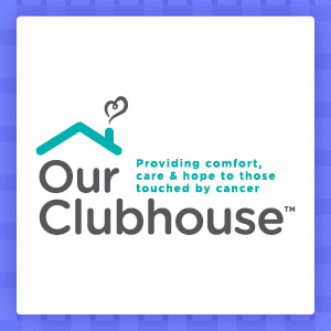 The image is a logo for the organization Our Clubhouse, which uses peer-to-peer campaigns for grassroots nonprofit marketing.