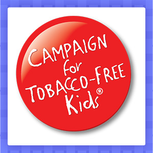 The image is a logo for the organization Campaign for Tobacco-Free Kids, which employs data-driven grassroots nonprofit marketing.