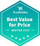 TrustRadius Best Value for Price - Winter 2023 - Apricot