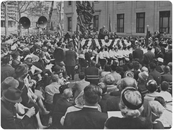 Monument dedication ceremony, April 26, 1964